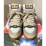 Gucci muted earth tones luxury sneakers view 11 retro runner design
