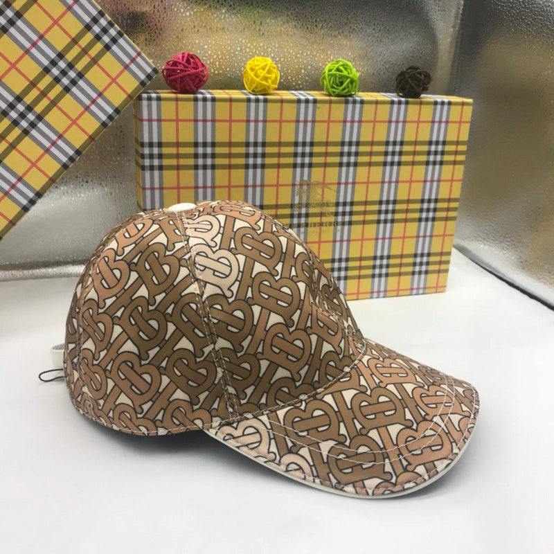 Angled view of Burberry unisex cap