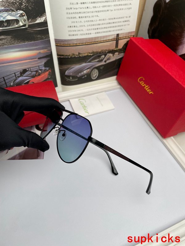 Angled view of Cartier unisex sunglasses