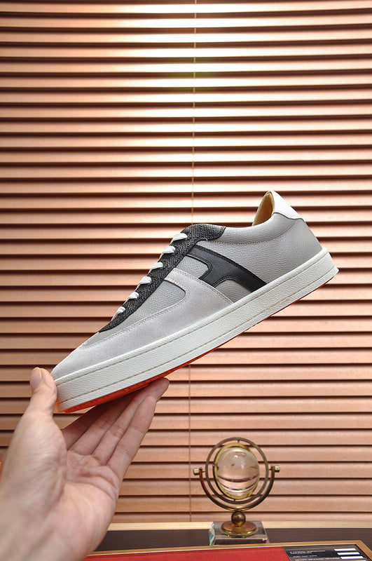 Hermès Chocolate Brown Chunky Platform Sneakers - Heel Detail View