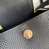 Close-up detail of polished bag design