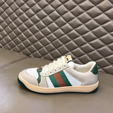 Gucci soft grey luxury sneakers view 6 bold athletic profile