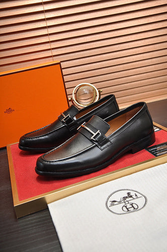 Hermes shoes Style 066 - front view, statement logo accent