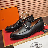 Hermes shoes Style 066 - front view, statement logo accent