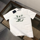 Back view of Louis Vuitton cotton t-shirt with runway-inspired design