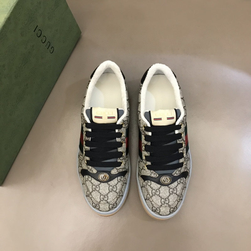 Gucci soft grey luxury sneakers view 10 chunky sole construction