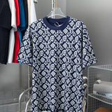 Back view of Louis Vuitton cotton t-shirt with monogram-inspired silhouette