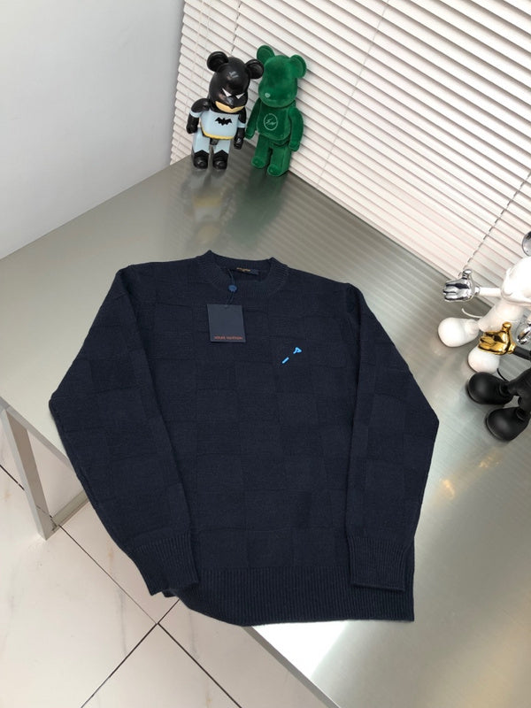 Back view of Louis Vuitton luxury clothing with monogram-inspired silhouette