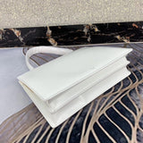 Handle and strap detail of sleek classic women's handbag – women's luxury handbag