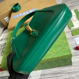 Back view of classic polished women's handbag – women's designer-style accessory