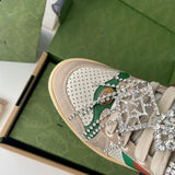 Gucci classic monochrome luxury sneakers view 7 retro runner design