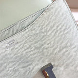 clean-lined shoulder bag detail view showing craftsmanship 8