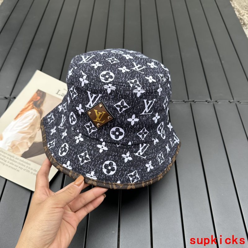 Close-up detail view of Louis Vuitton unisex cap