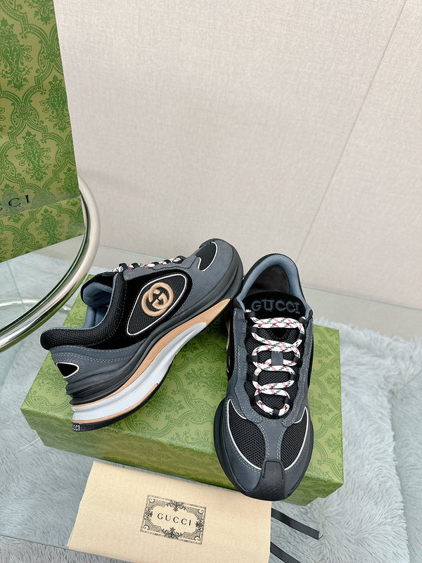 Gucci all-black luxury sneakers view 6 low-top design
