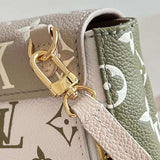Handle and strap detail of signature polished women's handbag – women's premium purse