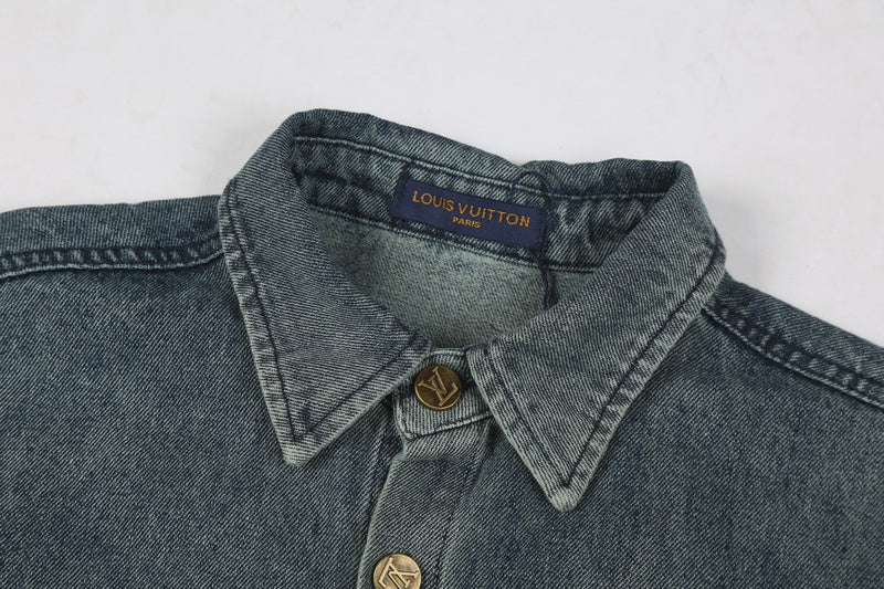 Flat lay presentation of Louis Vuitton luxury clothing with everyday silhouette