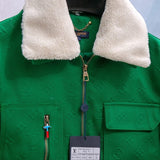 Back view of Louis Vuitton luxury clothing with streetwear-inspired cut