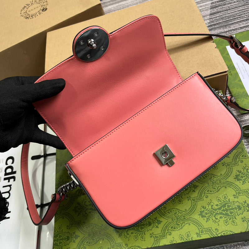 Back view of statement polished women's handbag – women's everyday handbag