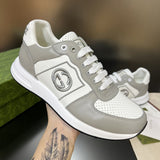 Gucci stone beige luxury sneakers view 4 classic court silhouette