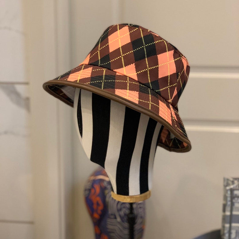 Close-up detail view of Burberry unisex cap