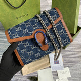 Side profile of signature polished women's handbag – women's luxury handbag