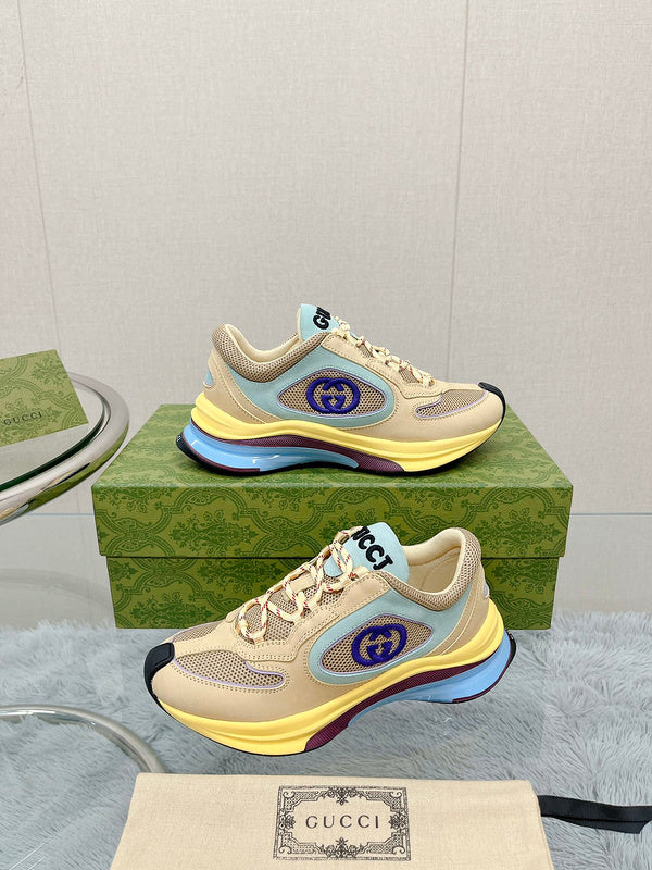 Gucci stone beige luxury sneakers view 6 classic court silhouette