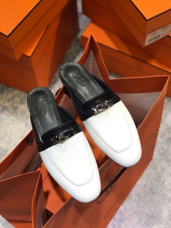 Hermès White Chunky Platform Sneakers - Side Profile View