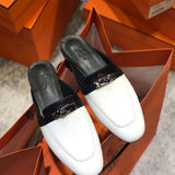 Hermès White Chunky Platform Sneakers - Side Profile View