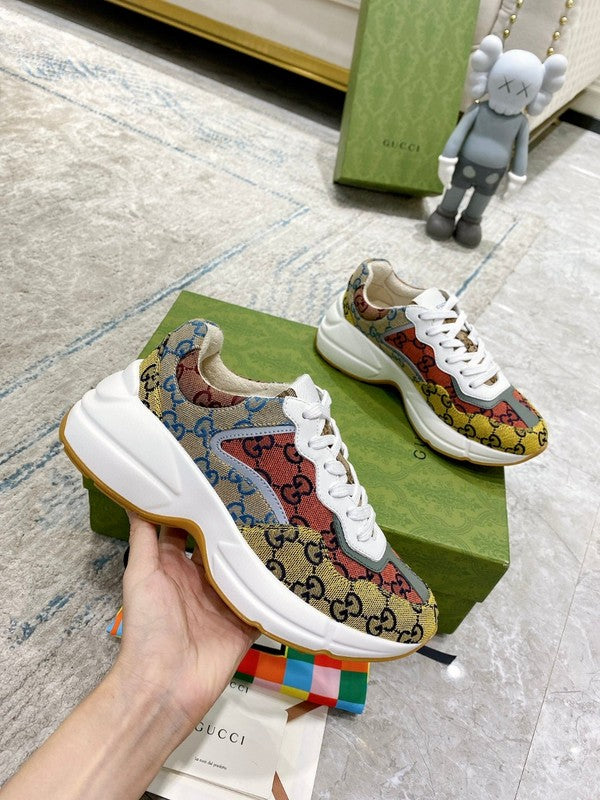 Gucci bold contrast luxury sneakers view 6 sleek tonal finish