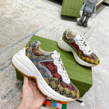 Gucci bold contrast luxury sneakers view 6 sleek tonal finish