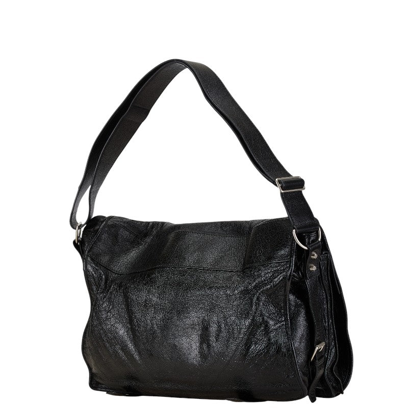 Side view of Balenciaga handbag Black premium designer bag
