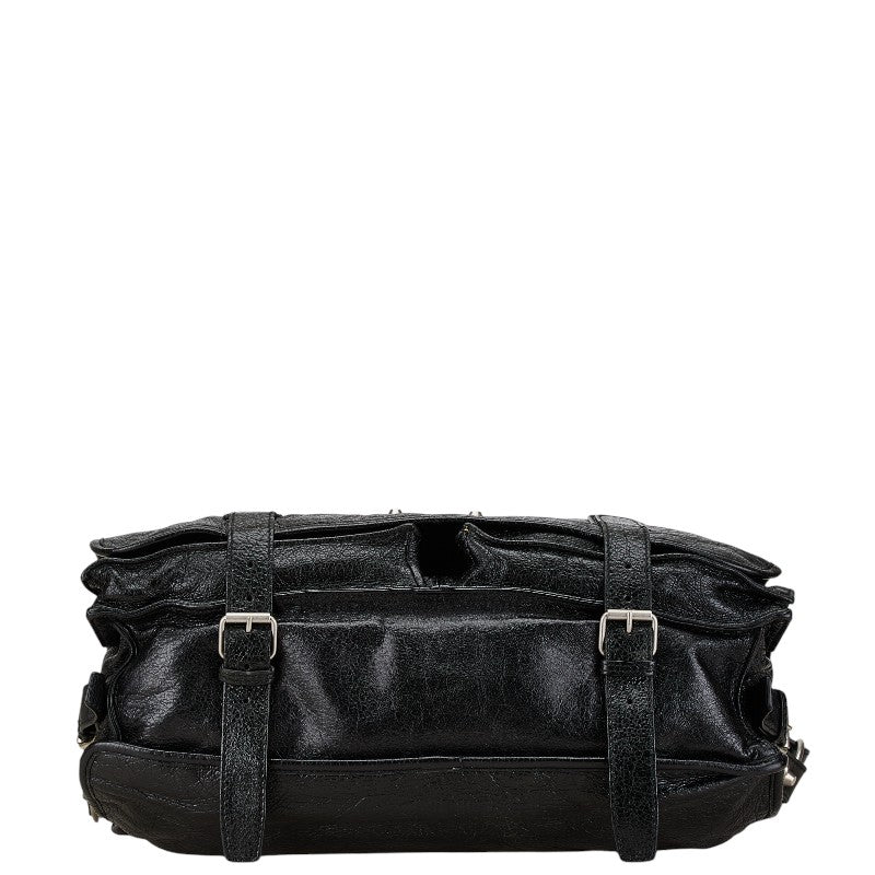 Balenciaga authentic luxury handbag Black leather craftsmanship