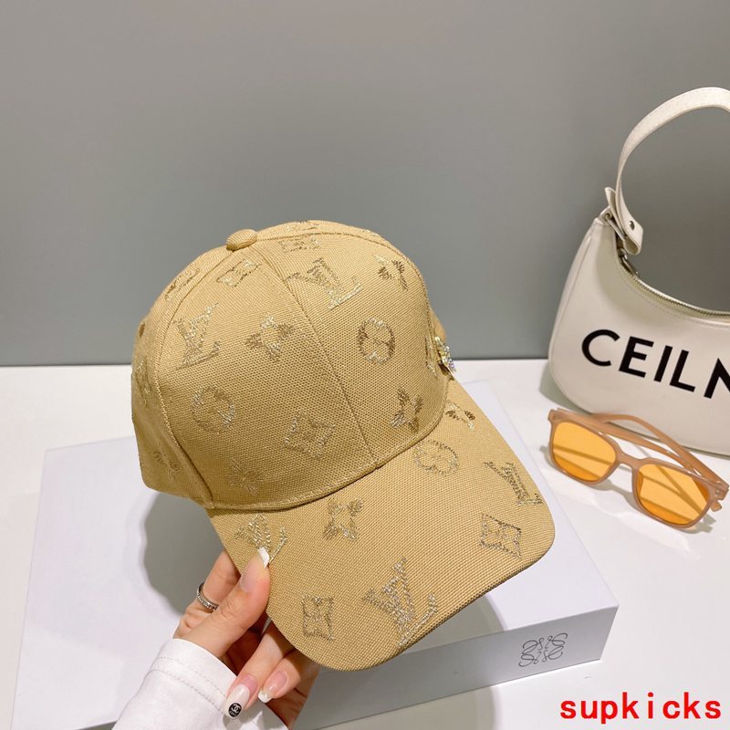 Close-up detail view of Louis Vuitton unisex cap