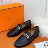 Hermes shoes Style 363 - front view, iconic logo design