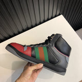 Gucci soft grey luxury sneakers view 9 padded collar comfort