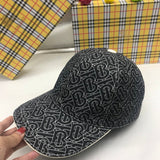 Angled view of Burberry unisex cap
