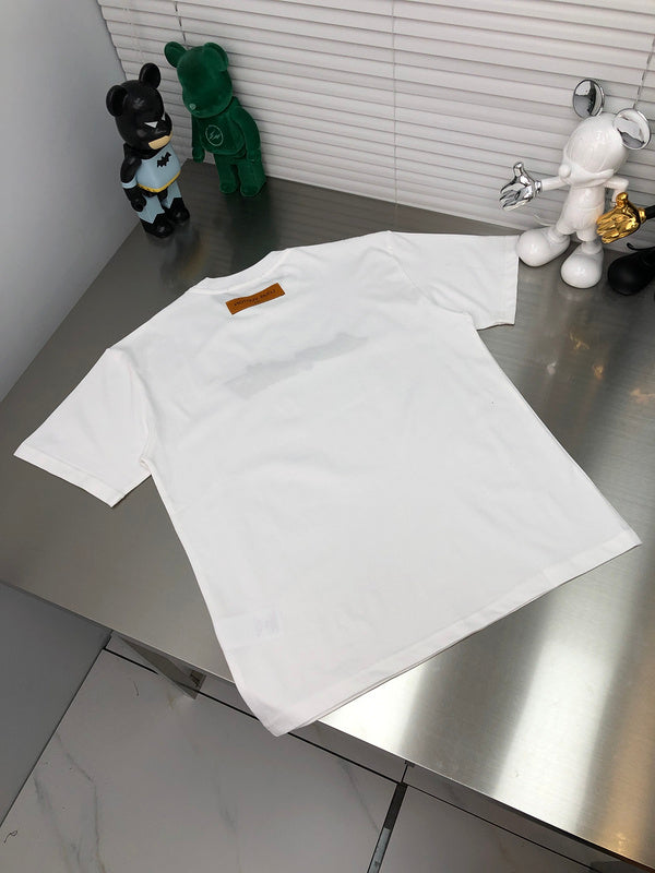 Front view of Louis Vuitton cotton t-shirt with signature branding