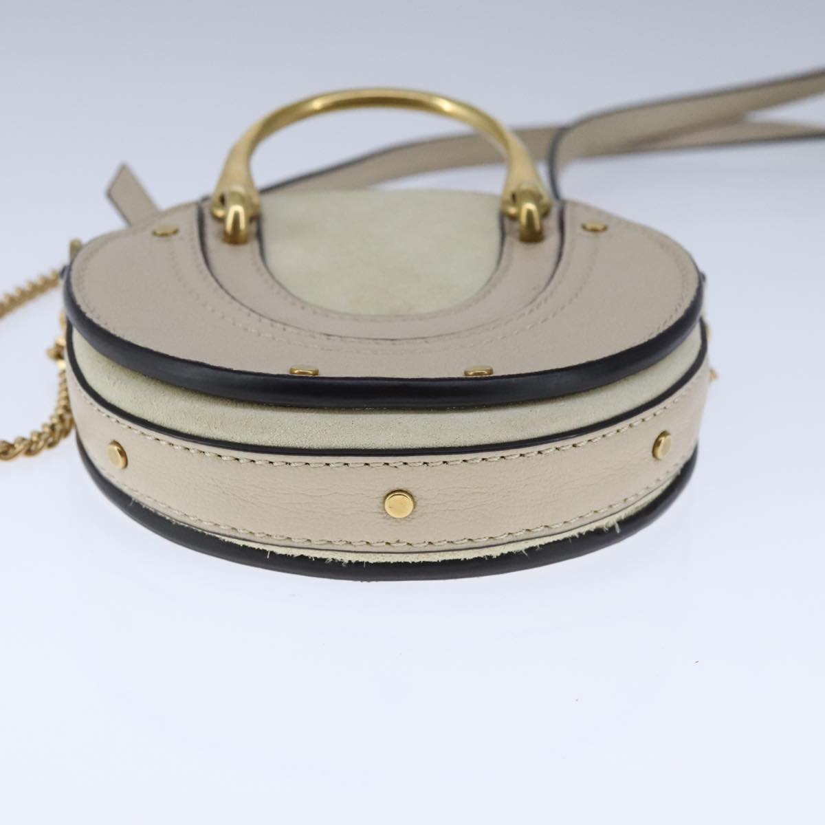 Chloe authentic luxury handbag Beige leather craftsmanship