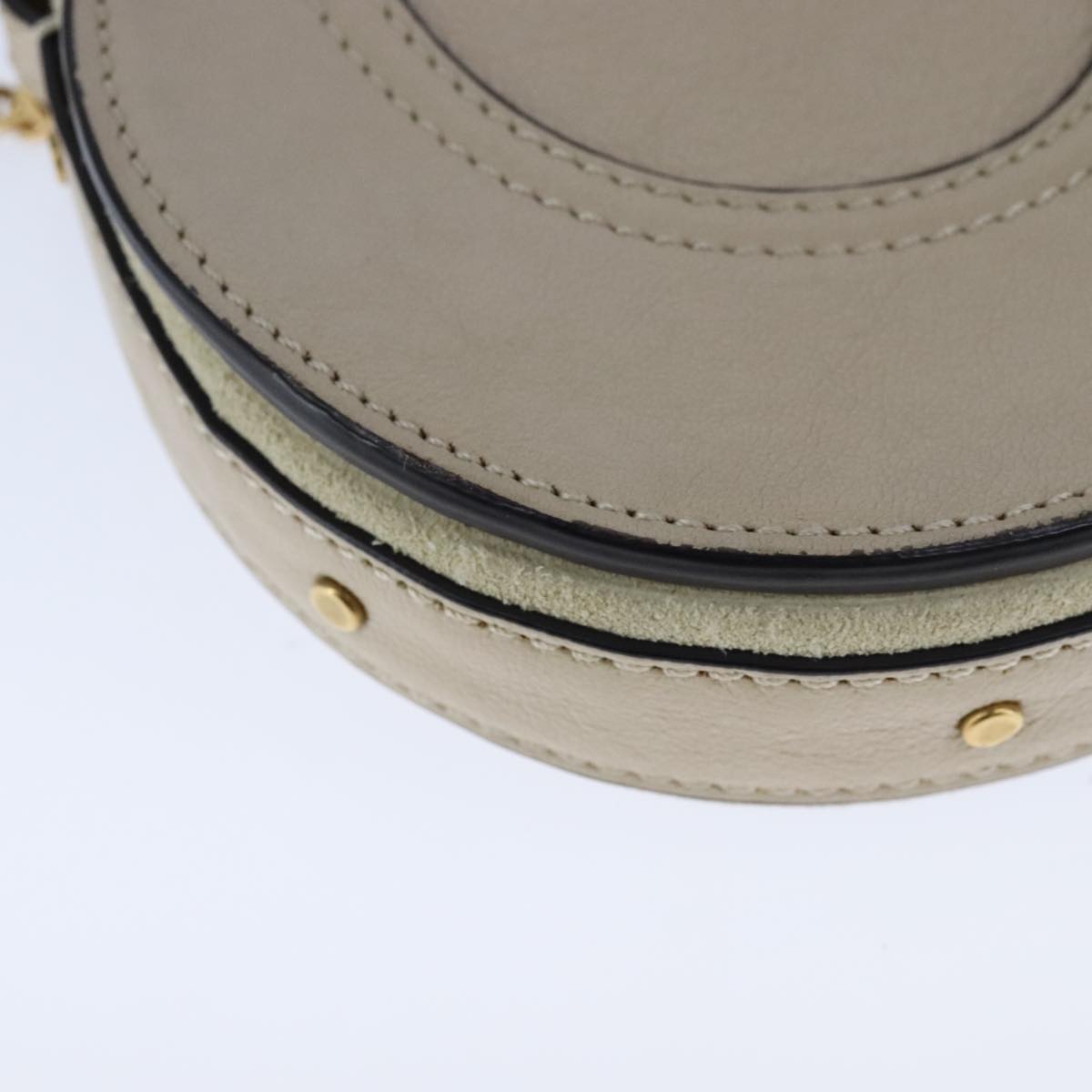 Side view of Chloe handbag Beige premium designer bag