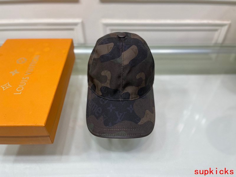 Close-up detail view of Louis Vuitton unisex cap