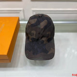 Close-up detail view of Louis Vuitton unisex cap