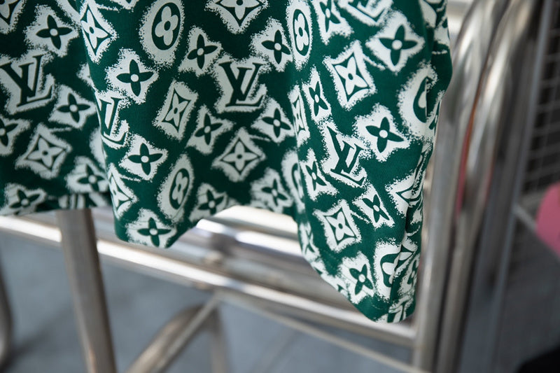 Front view of Louis Vuitton cotton t-shirt with monogram-inspired silhouette