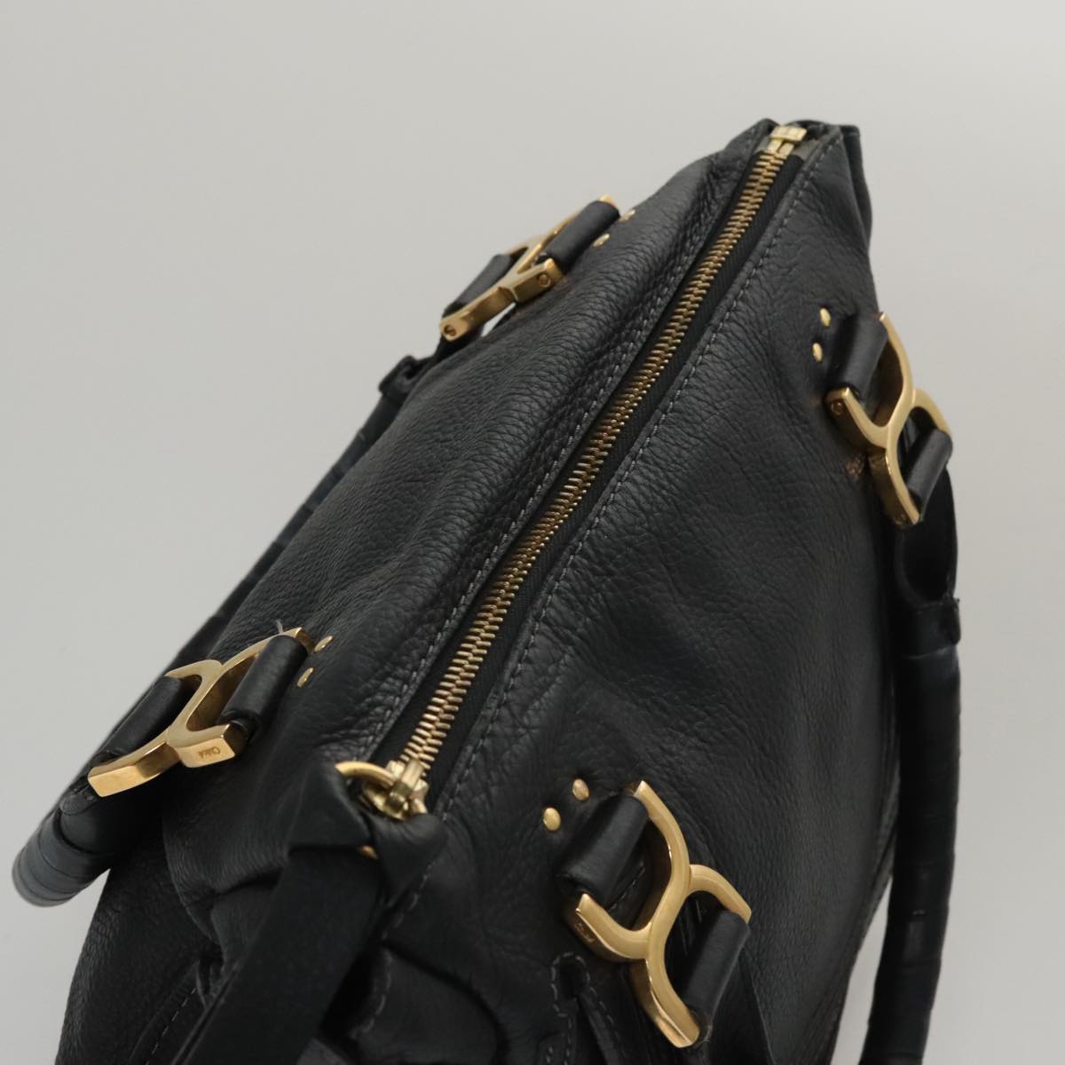 Chloe designer handbag leather closeup detail