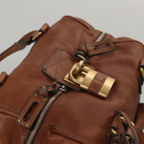 Side view of Chloe shoulder bag Brown premium designer bag