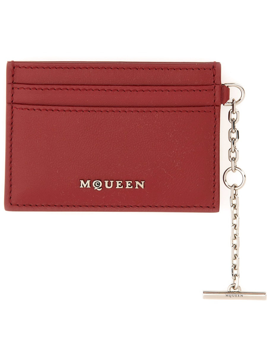 Alexander McQueen Wallets- Alexander Mcqueen Women Sling Card Holder Compact Luxury Card Wallet