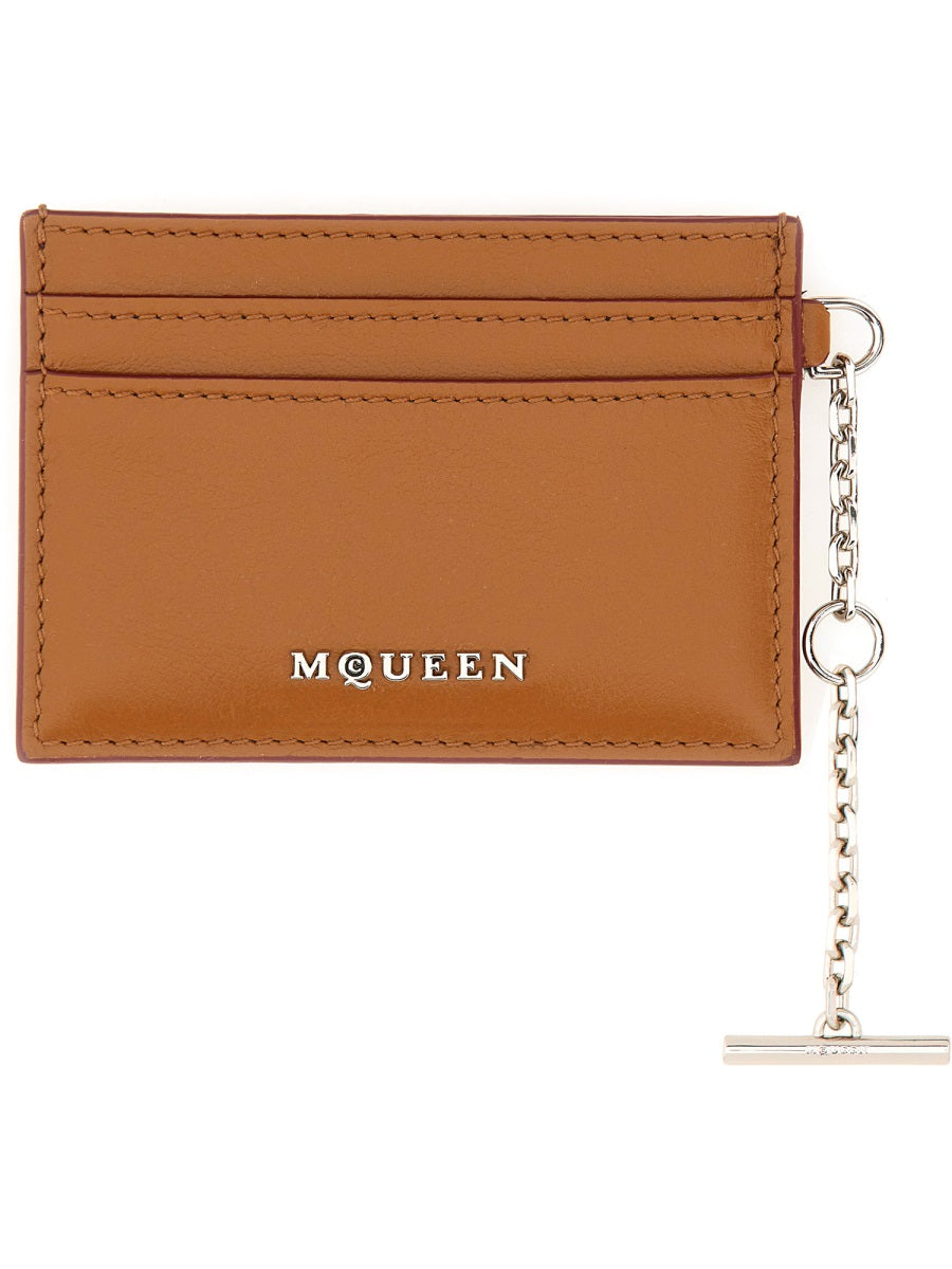 Alexander McQueen Wallets- Alexander Mcqueen Women Sling Card Holder Elegant Everyday Leather Wallet