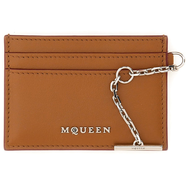Alexander McQueen Wallets- Alexander Mcqueen Women Sling Card Holder Elegant Everyday Leather Wallet