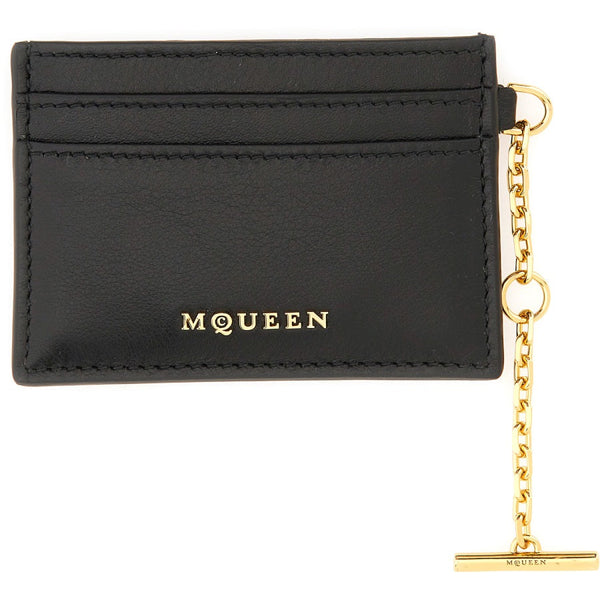 Alexander McQueen Wallets- Alexander Mcqueen Women Sling Card Holder Compact Luxury Card Wallet