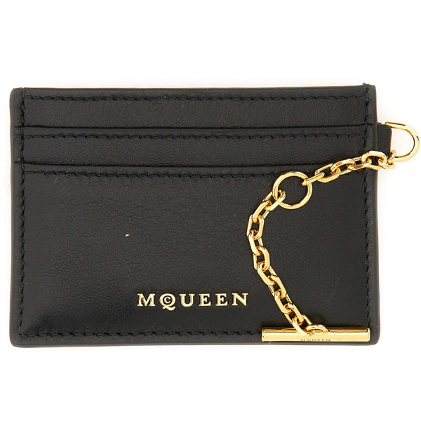 Alexander McQueen Wallets- Alexander Mcqueen Women Sling Card Holder Compact Luxury Card Wallet