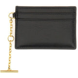 Close-up of Alexander McQueen wallets hardware and fine stitching
